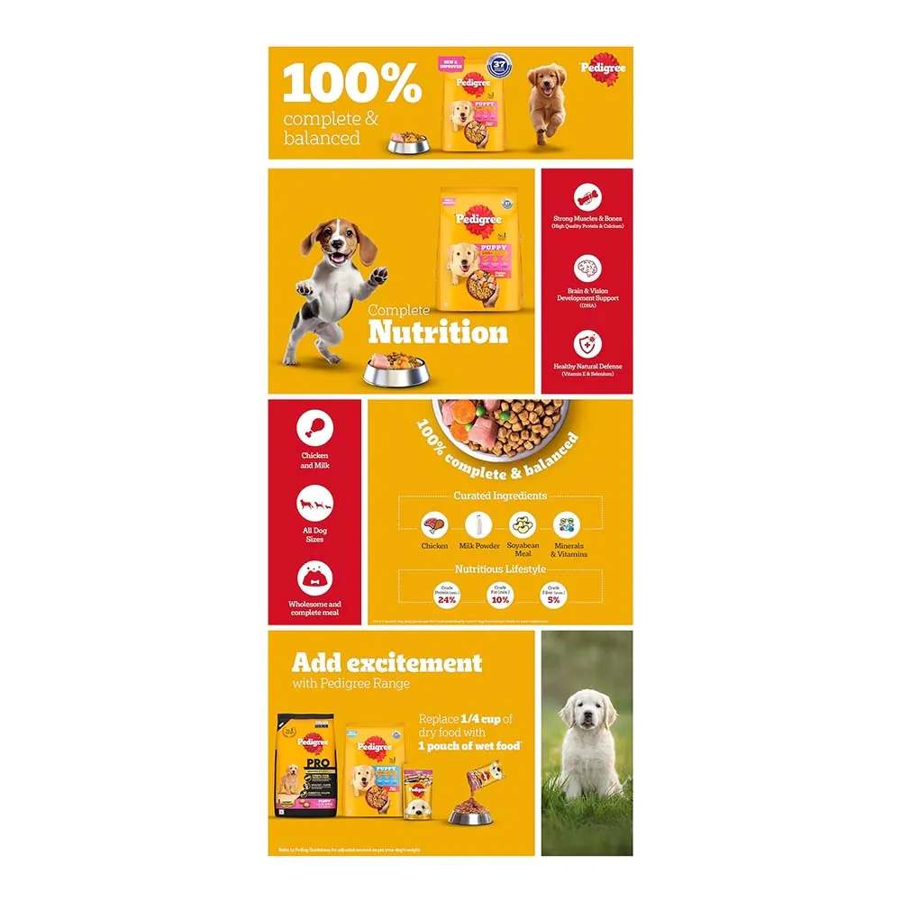 Pedigree Chicken and Milk Puppy Dry Dog Food - Image 10