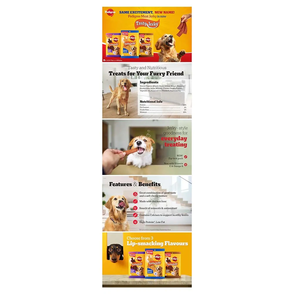 Pedigree Tasty Jerky Grilled Liver Flavour Adult Dog Treat - Image 7