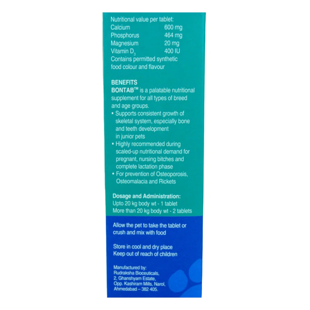 Intas Bontab Calcium Supplement for Dogs and Cats - Image 4
