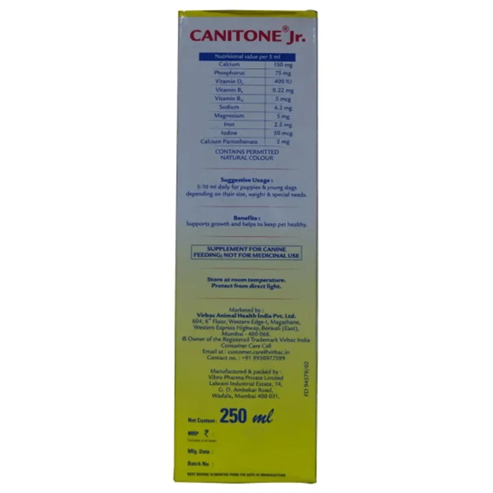 Canitone Junior- Multivitamin Syrup for Dogs and Cats - Image 4
