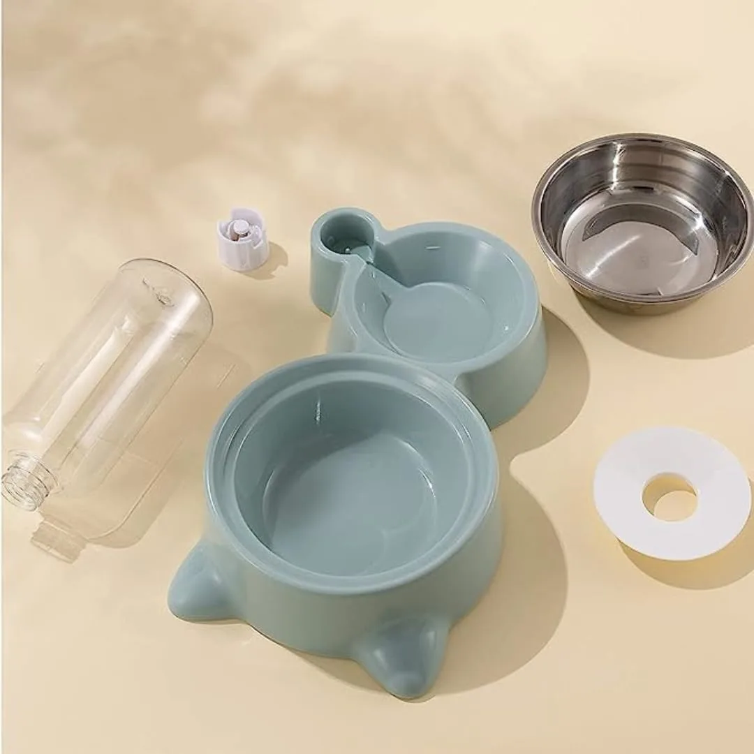 Cat Bowl | 2 in 1 Bowl Water and Food Cat Feeder | Automatic Water Dispenser - Image 4
