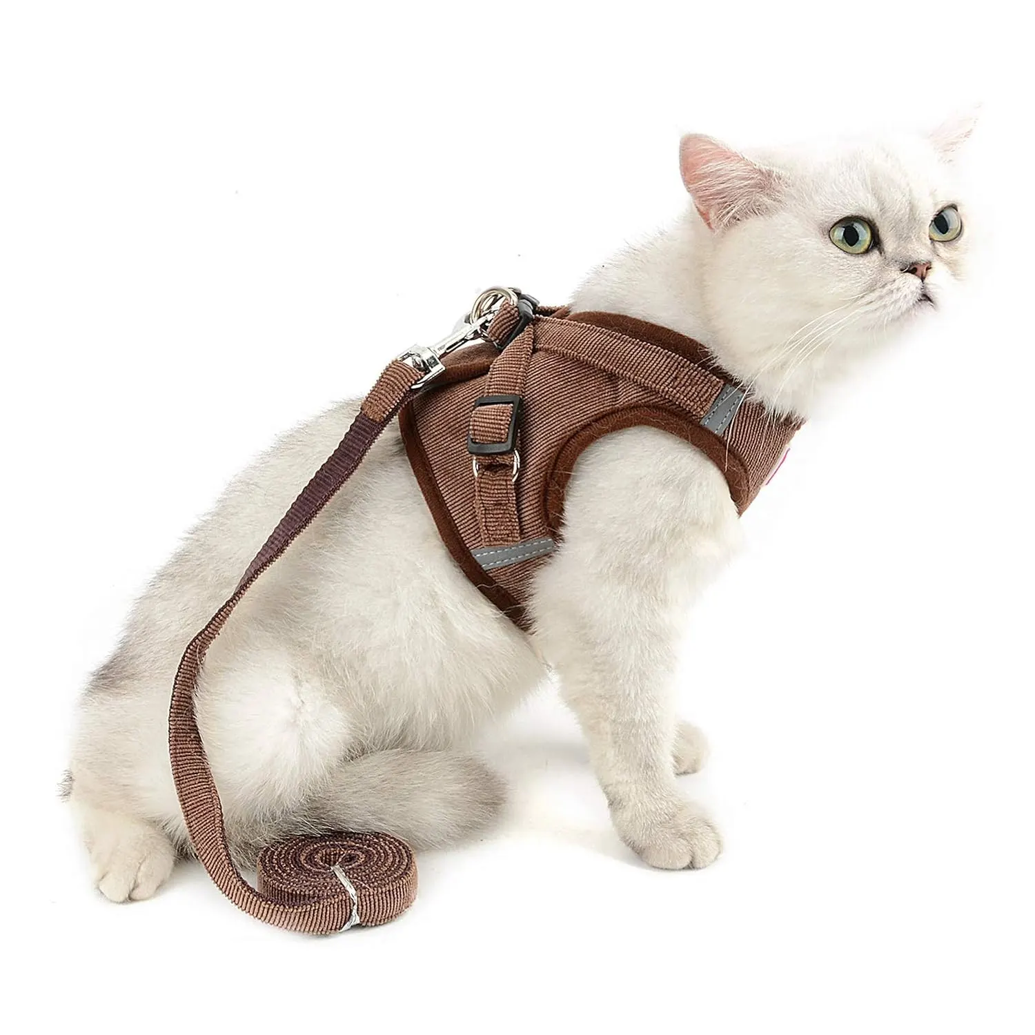 Cat Harness-Size(M) | Cat Harness & Leash Set | Aesthetic Design Adjustable Cat Leash with Harness