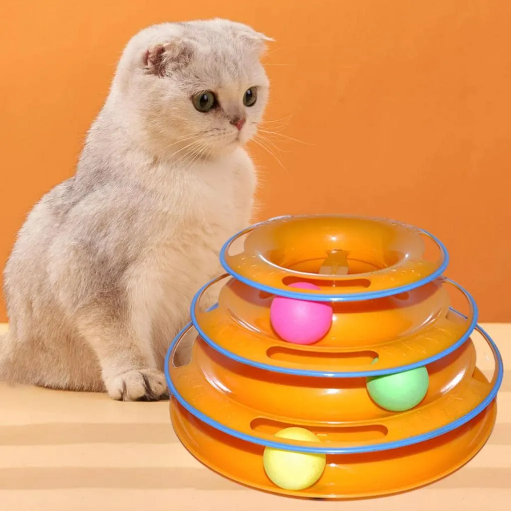 Cat Turntable 3 Layers Toys | 3-Level Interactive Play Station for Cats - Image 2
