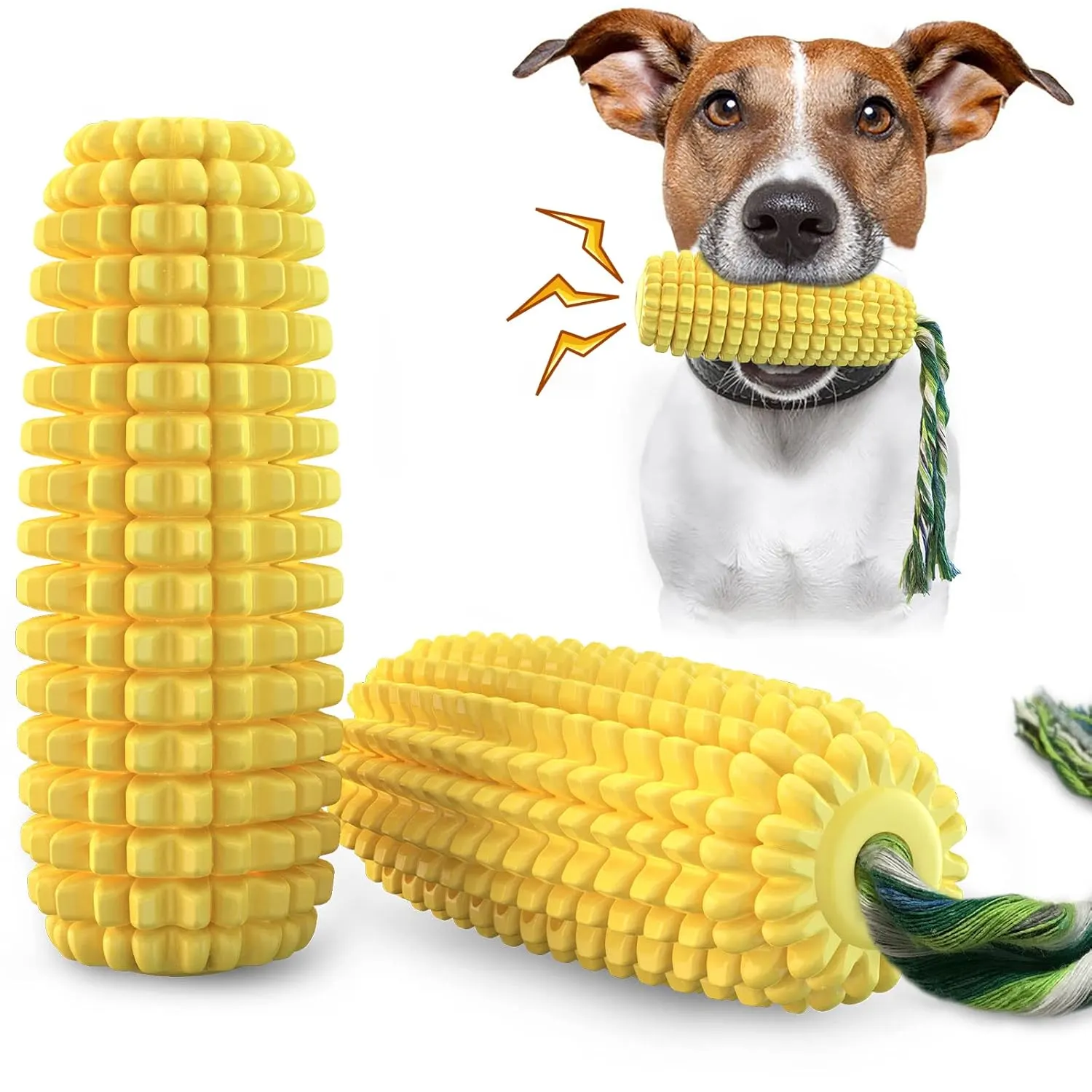 Corn Durable Dog Chew Toys | Corn Squeaky Chew Dog Toy - Image 3