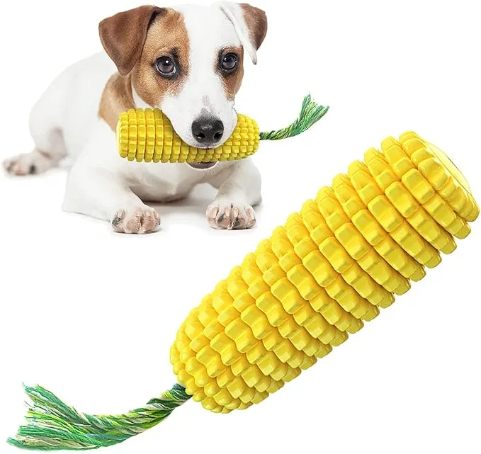 Corn Durable Dog Chew Toys | Corn Squeaky Chew Dog Toy - Image 2