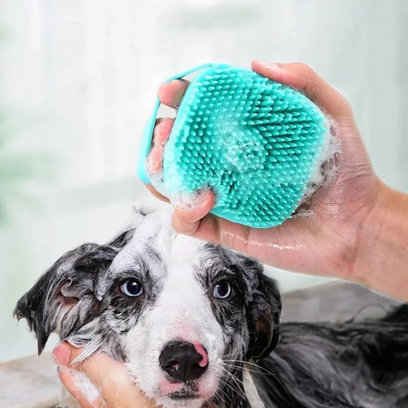 Pet Bath Brush | Dog Scrubber for Bath | Pet-Dog Bath Massage Brush Scrubber - Image 2