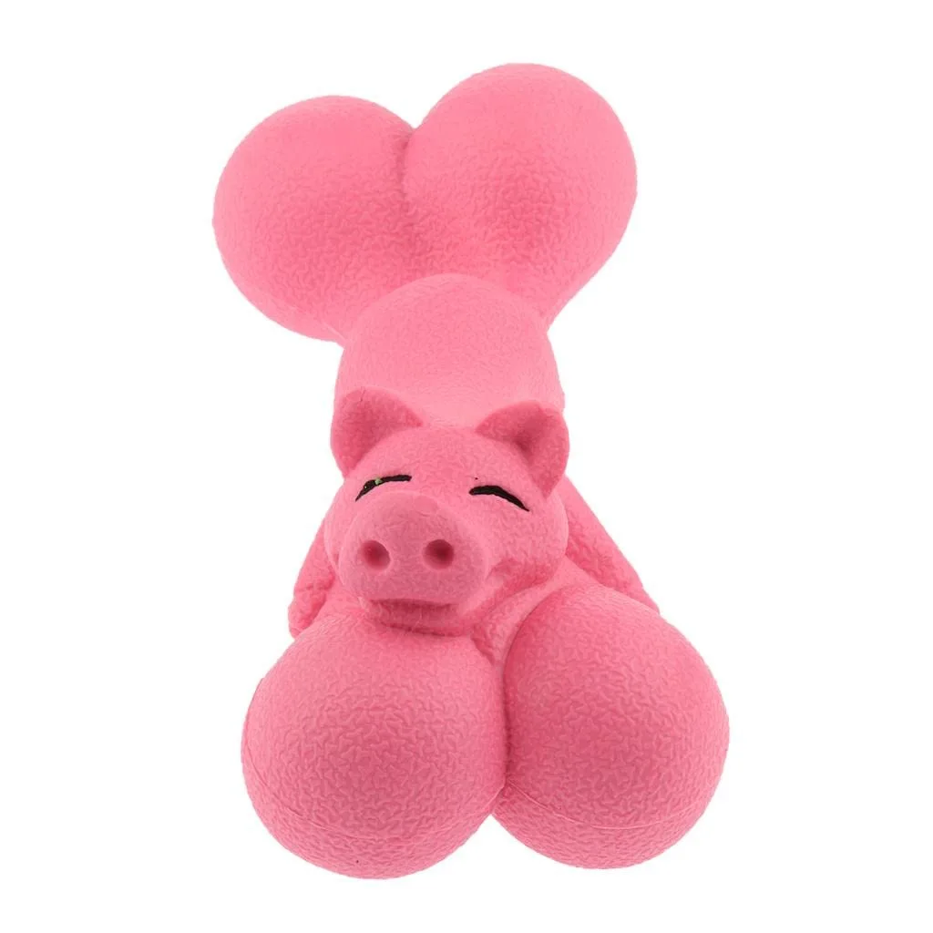 Pig on Bone Squeaky Toy for Dogs | Fun Chew Toy for Dogs - Image 2