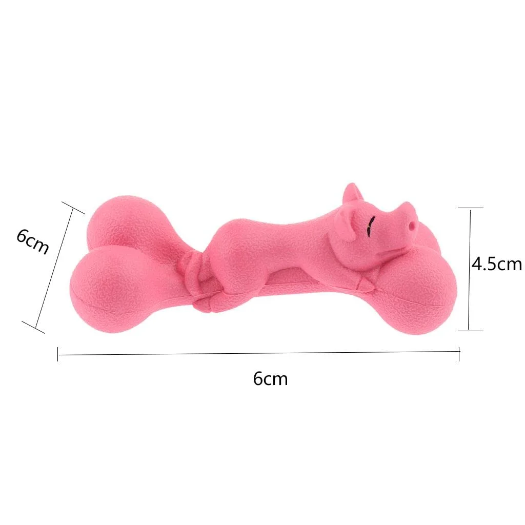 Pig on Bone Squeaky Toy for Dogs | Fun Chew Toy for Dogs - Image 3