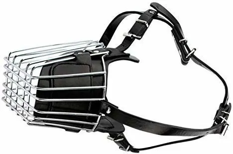 Stainless Steel Dog Muzzle | Metal Wire Cage Anti-Bite & Anti-Bark Muzzle - Image 2