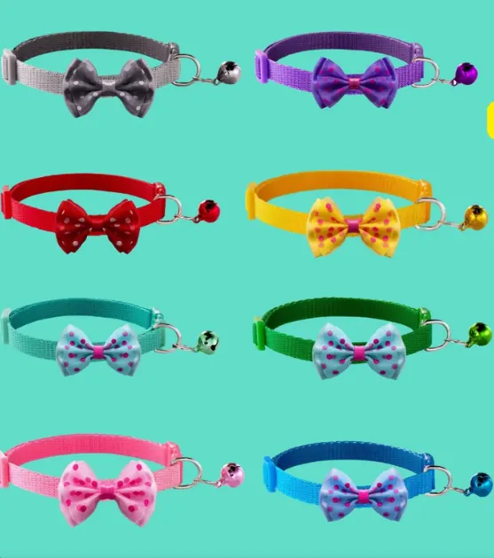 Classic Bowknot Collar for Cats & Dogs – Festive Soft Polyester Pet Neckwear - Image 2