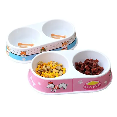 Double Sided Feeding Bowl for Dogs & Cats – Dual Food and Water Pet Dish