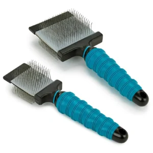 Dual-Sided Slicker Brush for Dogs & Cats – Undercoat Grooming & Dematting Tool