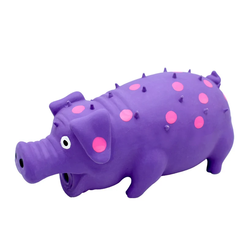 Grunting Pig Natural Rubber Dog Toy – Durable Chewing & Fetch Toy - Image 2