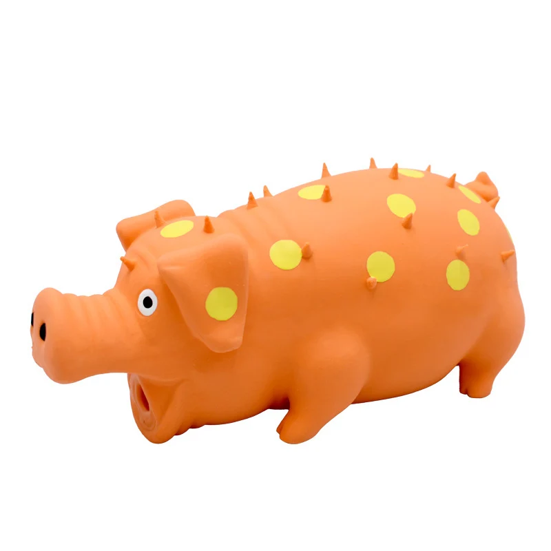 Grunting Pig Natural Rubber Dog Toy – Durable Chewing & Fetch Toy - Image 4