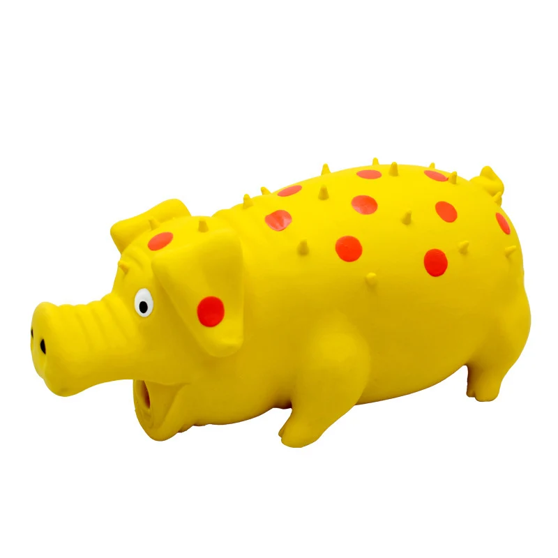 Grunting Pig Natural Rubber Dog Toy – Durable Chewing & Fetch Toy - Image 3