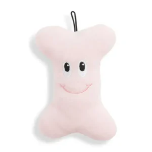 Smiley Face Bone Chew Toy for Dogs – Textured Dental Teething Toy