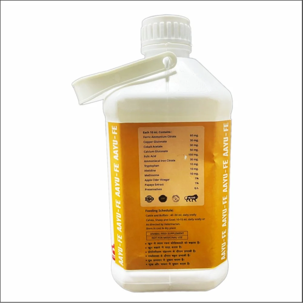 AAYU-FE - Veterinary Iron & Folic Acid Tonic 500ML - Image 2