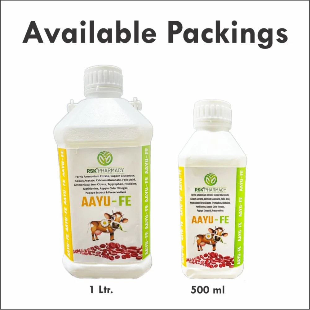 AAYU-FE - Veterinary Iron & Folic Acid Tonic 500ML - Image 3