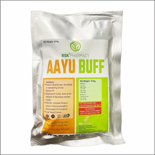 AAYUBUFF Powder – Rumen Buffer & Acidosis Stabilizer (1kg) for Cattle | Neutralizes Acidity & Supports Rumen Flora