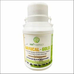 CHELATED AAYUCAL GOLD Liquid – Calcium with Omega 3 & 6 (10L) for Dairy Animals | Increases Milk Yield & Fat Content