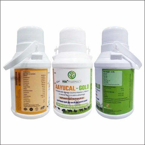 CHELATED AAYUCAL GOLD Liquid – Calcium with Omega 3 & 6 (10L) for Dairy Animals | Increases Milk Yield & Fat Content - Image 2