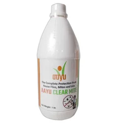 AAYU CLEARMITE Liquid – Broad-Spectrum Ectoparasiticide (1L) for Poultry Sheds | Eliminates Red Mites, Flies & Lice