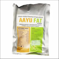 AAYUFAT Powder – Bypass Rumen Fat Supplement (1kg) for Dairy Cattle | Increases Milk Fat & Boosts Energy