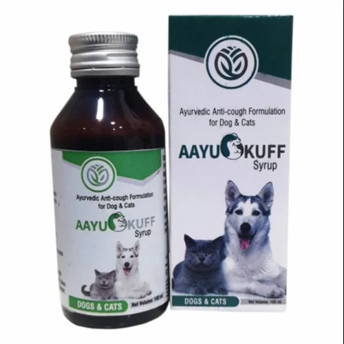 AAYUKUFF Syrup – Herbal Respiratory & Cough Decongestant (100ml) for Dogs & Cats | Relieves Kennel Cough & Bronchitis