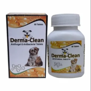 Derma Clean Tablets – Herbal Antifungal & Dermal Care (60 Tabs) for Dogs & Cats | Treats Ringworm & Skin Infections