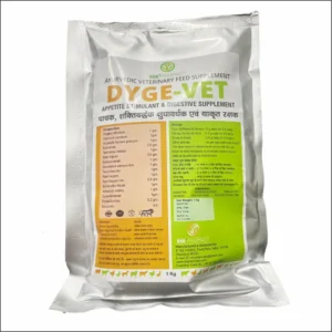 DYGE-VET Powder – Ayurvedic Digestive & Appetite Stimulant (50x15g) for Cattle | Rejuvenates Ruminal Microflora & Cures Indigestion