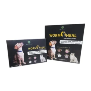WORM HEAL Tablets – Broad-Spectrum Deworming Formula (10x10 Tabs) for Dogs & Cats | Eradicates Internal Worms