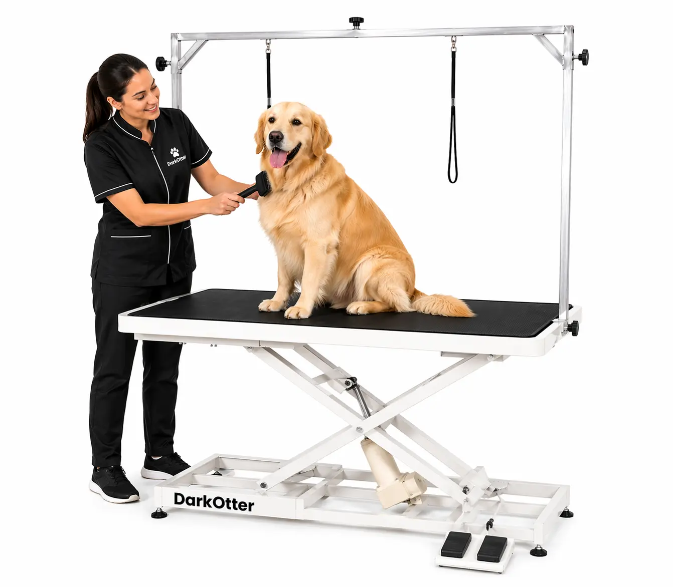 DarkOtter ProRise 100: Electric Dog Grooming Table with 100Kg Capacity | Professional Ergonomic Lift for Large Breeds