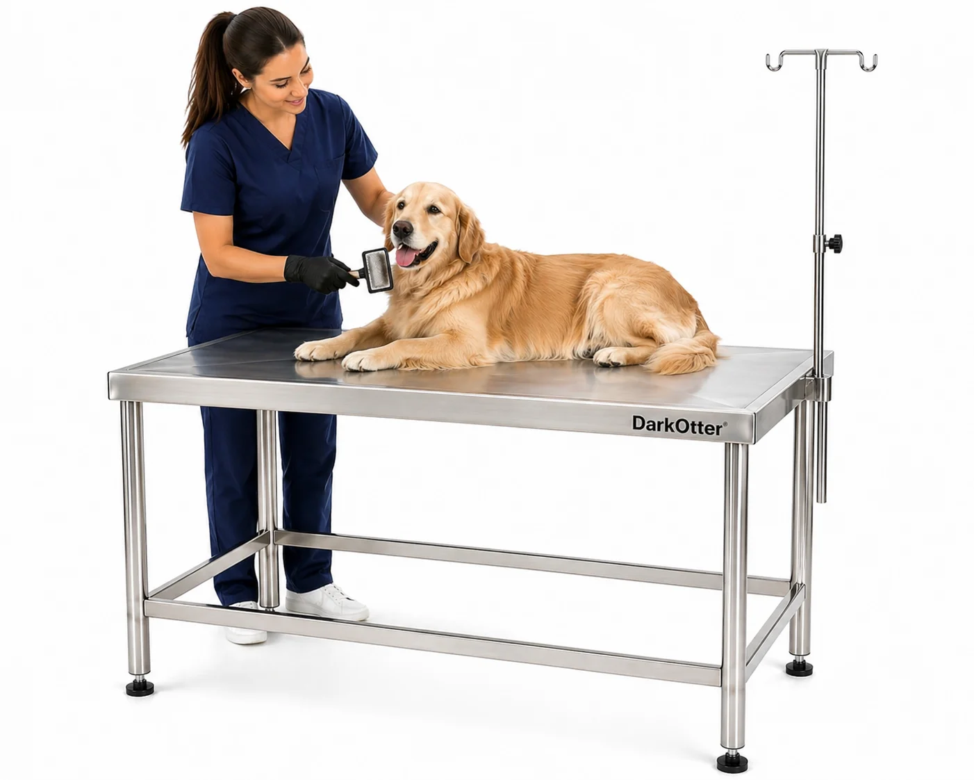DarkOtter VetCare Large Examination Table – SS 304 | Pathogen-Resistant | Easy-Sterilize | 100kg Capacity