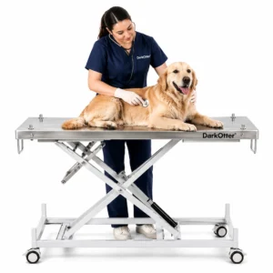 DarkOtter VetStretcher Pro – Veterinary Patient Transport Table | SS 304 | Locking Casters | 80kg Capacity | Clinical-Grade
