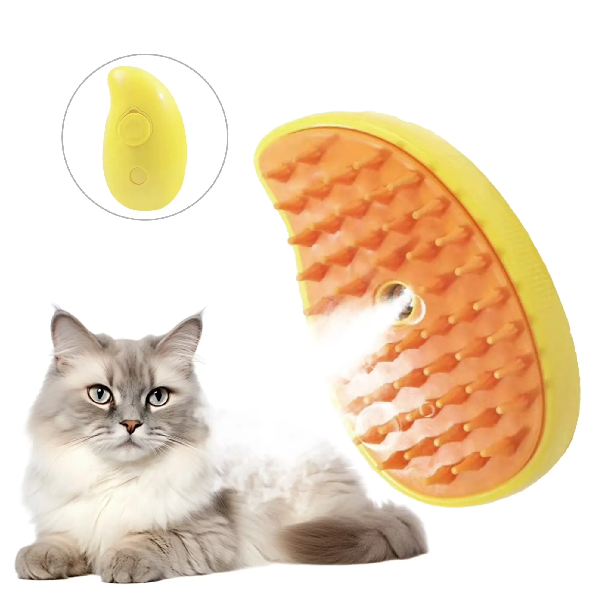 3-in-1 Pet Electric Steam Grooming Brush for Cats & Dogs – Anti-Shedding Massage Comb - Image 2