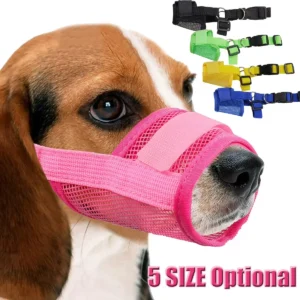 4-Piece Adjustable Dog Muzzle Set – Multi-Pack Safety Grooming Muzzles