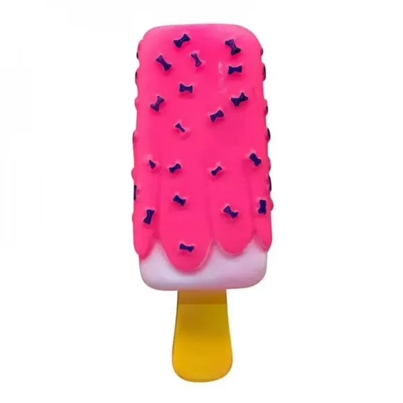 Squeaky Ice Cream Cone Dog Toy – Soft Plush Chewing & Squeaking Toy - Image 2