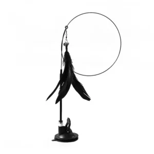Suction Cup Feather Teaser Stick – Interactive Hands-Free Play Wand for Cats