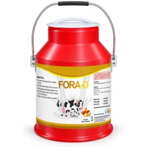 Chelated Fora-D Strong Suspension 10LTR – Calcium & Vitamin Cattle Feed Supplement – Milk Can