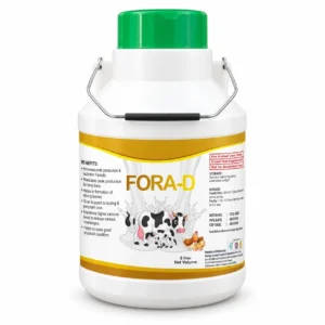 Chelated Fora-D Strong Suspension 5LTR – Calcium & Vitamin Cattle Feed Supplement – Steel Handle