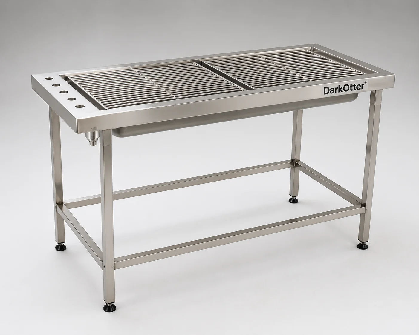 DarkOtter Veterinary Tub Table Large – 150×65cm SS 304 | Multi-Use Clinical Surface | Easy-Sterilize Design - Image 2