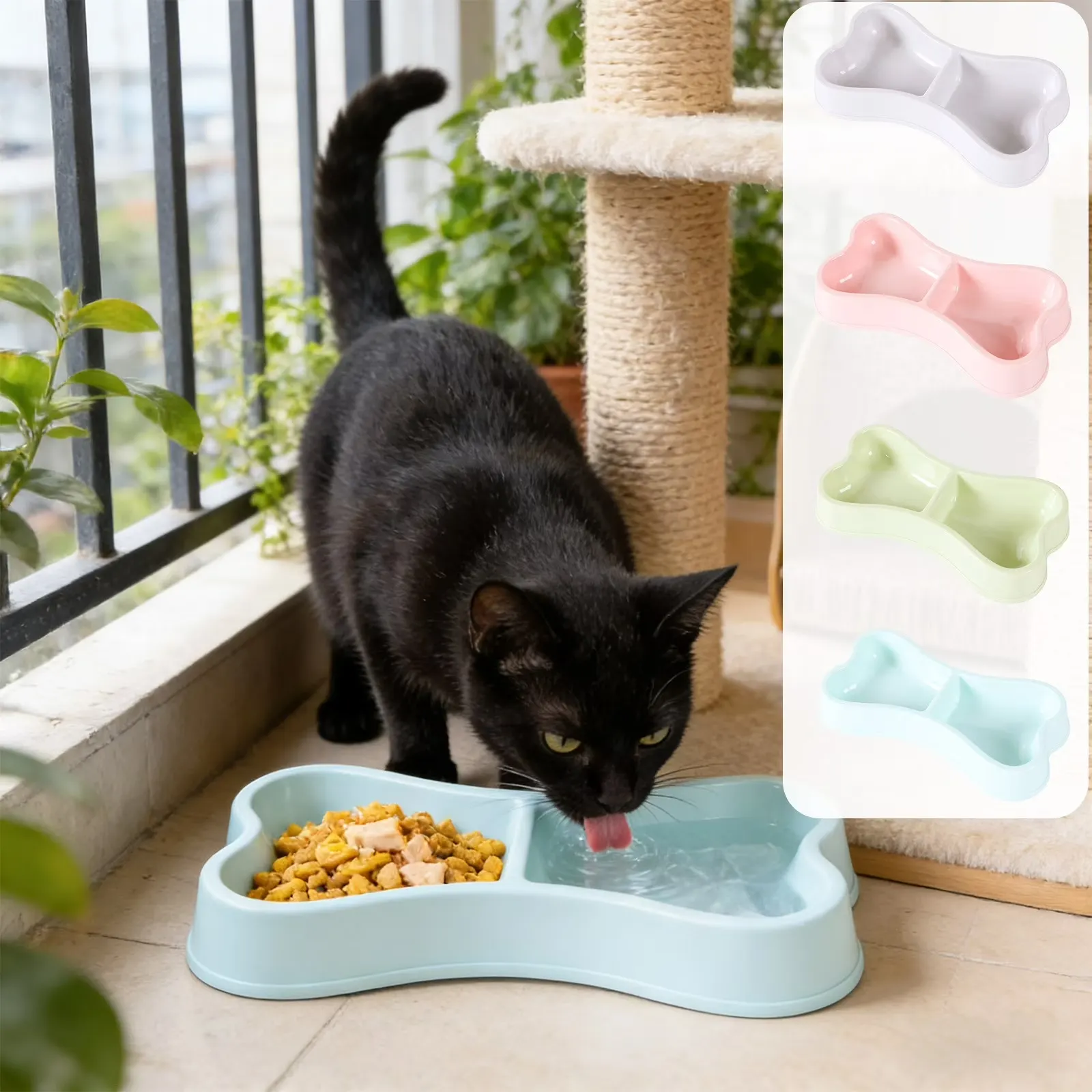 Double Pet Bowl with Stand – Food & Water Feeder - Image 2