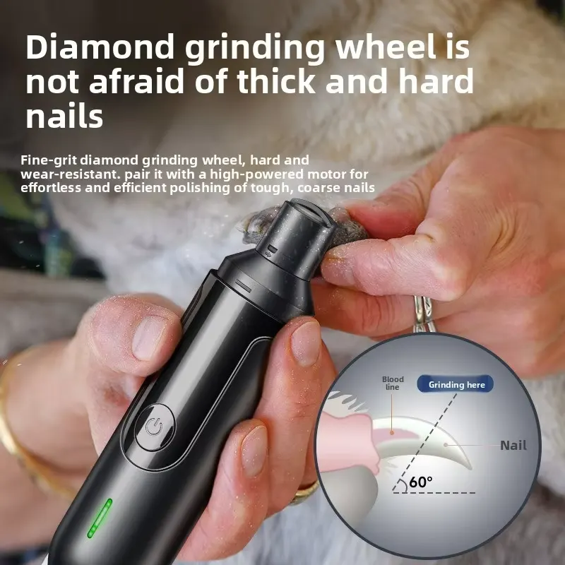 Electric Pet Nail Grinder – Low Noise Rechargeable Painless Claw Trimmer - Image 2