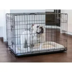 Extra Large Heavy-Duty Dog Crate – Sturdy Foldable Double Door Pet Kennel