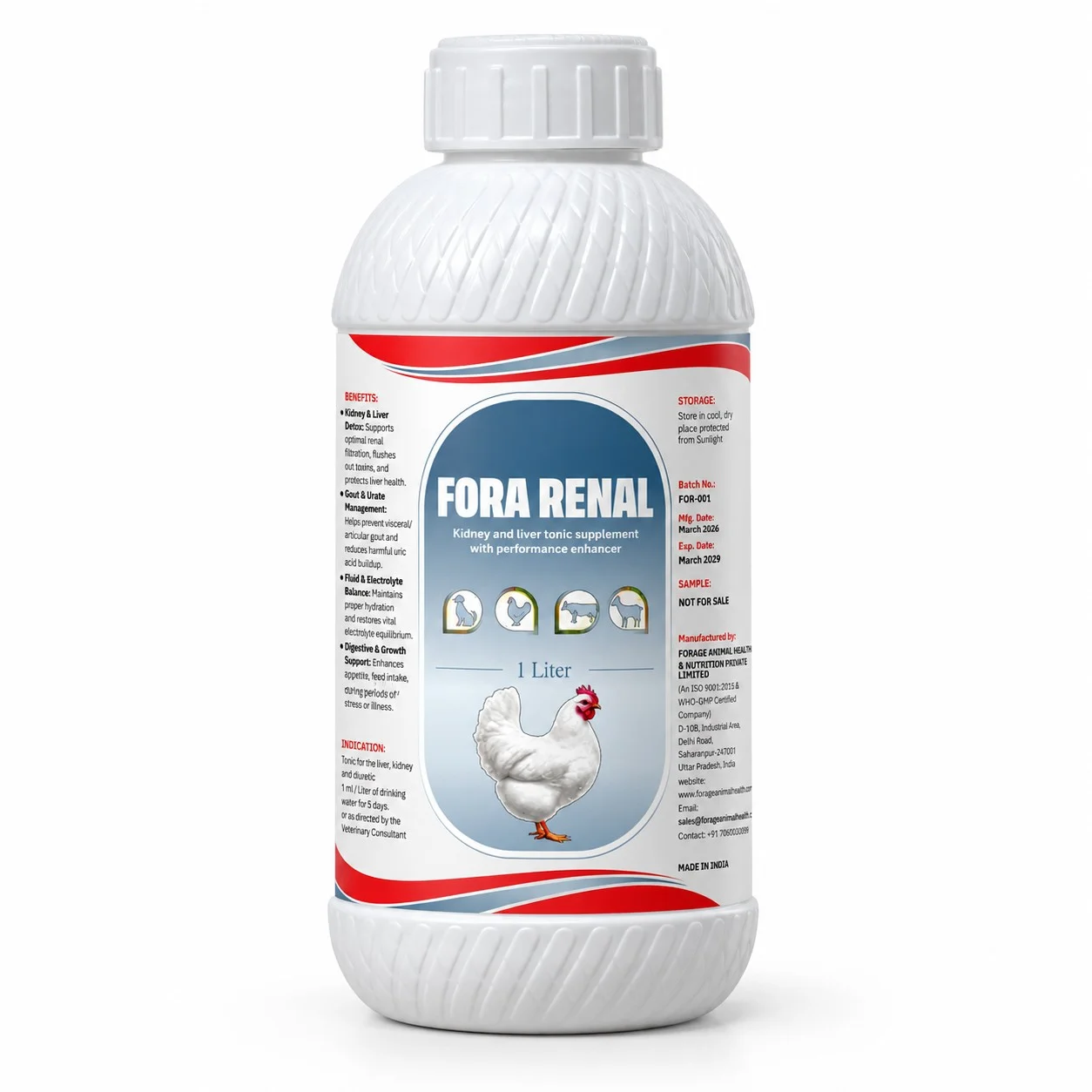 Fora Renal Liquid 1LTR – Herbal Kidney Care & Renal Detoxifier Supplement
