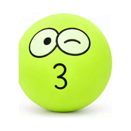 Funny Face Rubber Ball Toy for Dogs – Bouncing Chew & Fetch Toy - Image 2