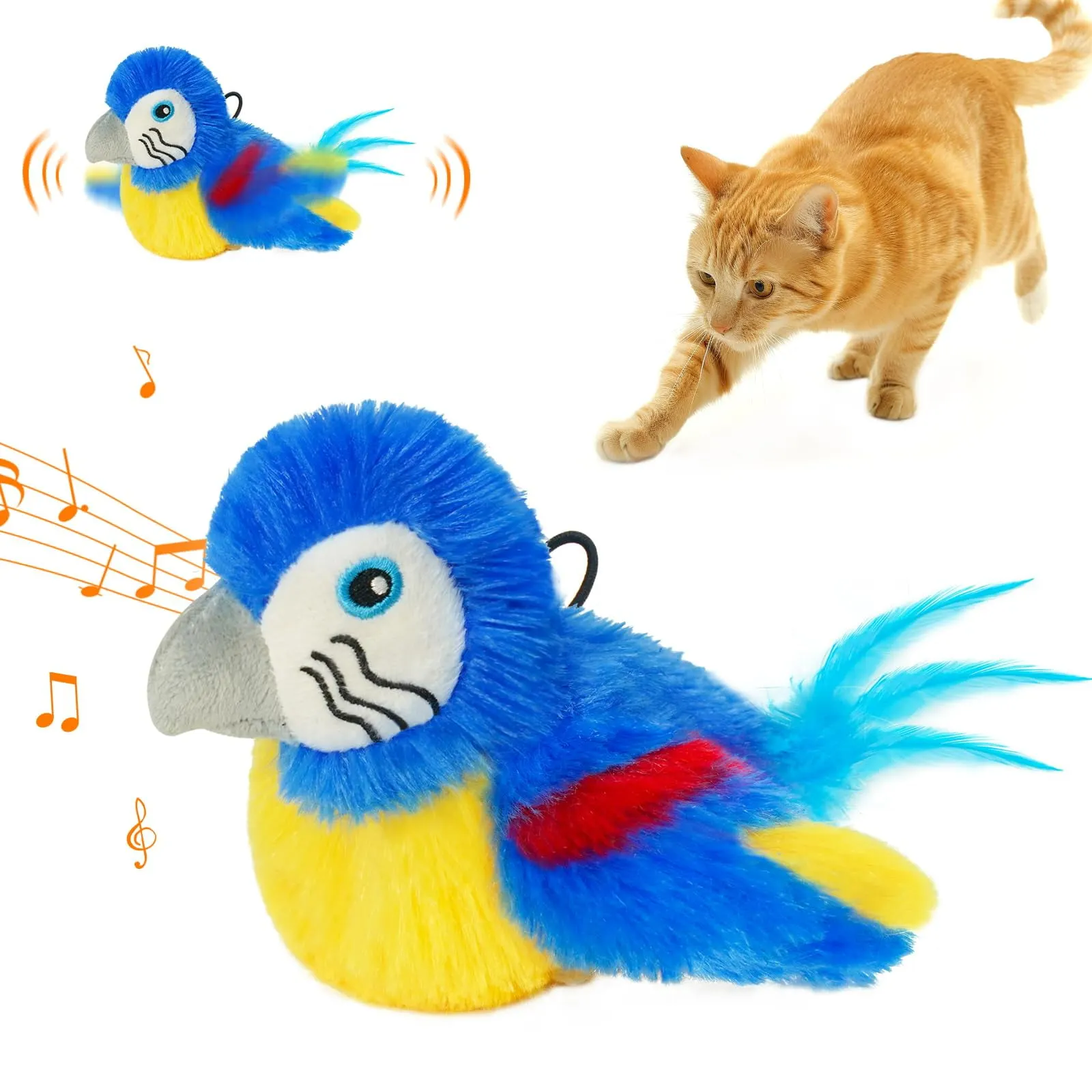 Shaking Electric Sparrow Interactive Cat Toy – Chirping Motion Flapping Bird - Image 3