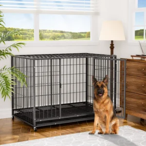 Large Foldable Wire Dog Crate – Durable Travel & Training Kennel