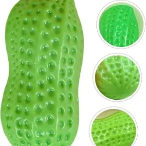 Peanut Shaped Squeaker Dog Toy – Interactive Bumpy Dental Teething Toy