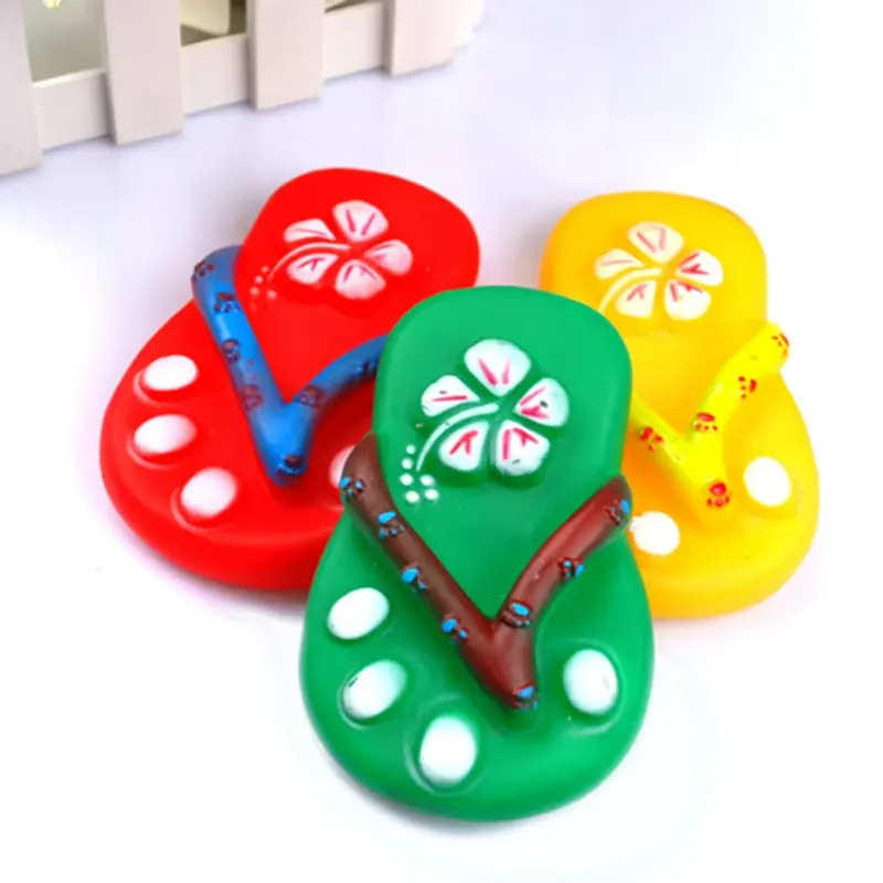 Slipper Shaped Squeaky Plush Dog Toy – Fun Interactive Teething Toy - Image 3